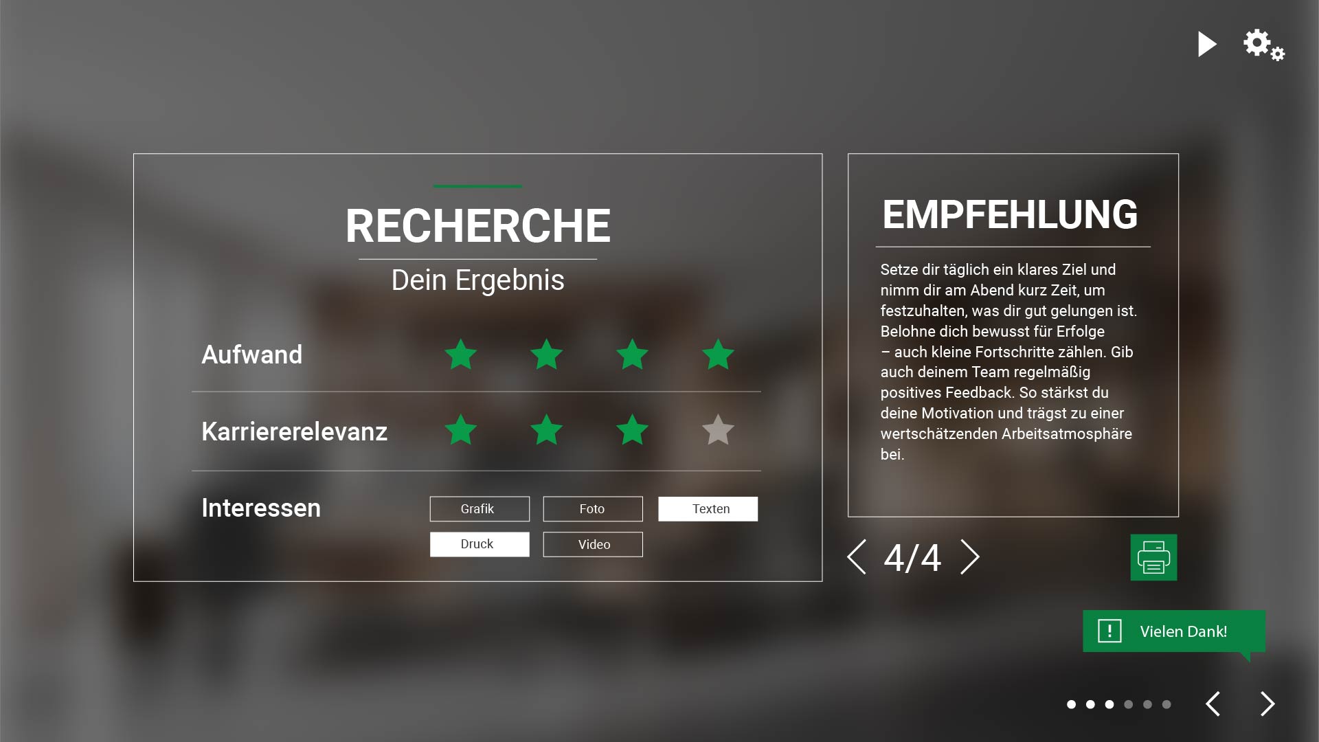 Universität St. Gallen - e-Learning - Job Crafting - Bewertung